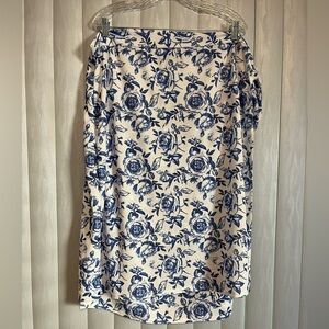 Floral Blue and White Skirt